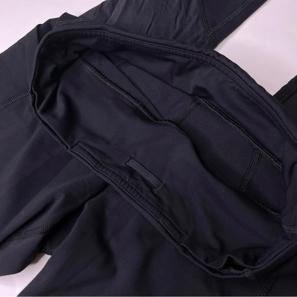 Lululemon Pace Rival Crop *22” Side Pockets in Solid‎ Black Size 4